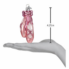Load image into Gallery viewer, OLD WORLD CHRISTMAS BALLET TOE SHOES CLARA NUTCRACKER GLASS XMAS ORNAMENT 32120
