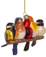 Load image into Gallery viewer, KURT ADLER 5" NOBLE GEMS GLASS SONGBIRDS ON BRANCH CHRISTMAS ORNAMENT NBX0018
