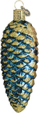 Load image into Gallery viewer, OLD WORLD CHRISTMAS BLUE SHIMMERING CONE GLASS CHRISTMAS ORNAMENTS 48006
