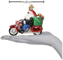 Load image into Gallery viewer, OLD WORLD CHRISTMAS BIKER SANTA BLOWN GLASS CHRISTMAS ORNAMENT 40313
