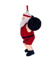 Load image into Gallery viewer, Kurt Adler 4.13" Resin Weightlifter Santa Christmas Ornament A1861
