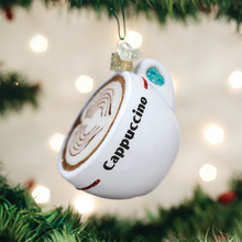 Load image into Gallery viewer, OLD WORLD CHRISTMAS CAPPUCCINO COFFEE CUP GLASS CHRISTMAS ORNAMENT 32309
