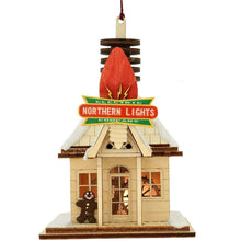 Load image into Gallery viewer, GINGER COTTAGES NORTHERN LIGHTS ELECTRIC COMPANY XMAS ORNAMENT MADE IN USA GC134
