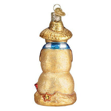 Load image into Gallery viewer, OLD WORLD CHRISTMAS SAND SNOWMAN NAUTICAL COASTAL GLASS XMAS ORNAMENT 24188
