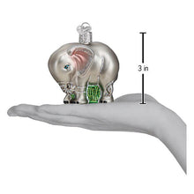Load image into Gallery viewer, OLD WORLD CHRISTMAS BABY ELEPHANT GLASS CHRISTMAS ORNAMENT 12576
