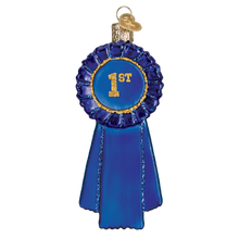 Load image into Gallery viewer, OLD WORLD CHRISTMAS BLUE RIBBON 1ST PLACE WINNER GLASS CHRISTMAS ORNAMENT 36223
