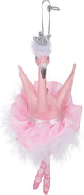 Load image into Gallery viewer, KURT ADLER RESIN FLAMINGO BALLERINA w/ PINK &amp; WHITE TUTU COASTAL XMAS ORNAMENT
