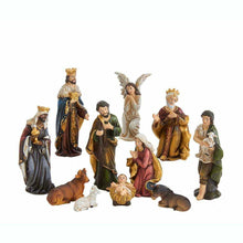 Load image into Gallery viewer, KURT ADLER 3.25" RESIN 11 PIECE HAND PAINTED NATIVITY SET CHRISTMAS DECOR N1019
