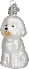 Load image into Gallery viewer, OLD WORLD CHRISTMAS BICHON FRISE GLASS DOG CHRISTMAS ORNAMENT 12298
