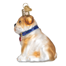 Load image into Gallery viewer, OLD WORLD CHRISTMAS BULL PUP DOG GLASS CHRISTMAS ORNAMENT 12136

