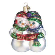 Load image into Gallery viewer, OLD WORLD CHRISTMAS BEST FRIENDS SNOWMAN GLASS CHRISTMAS ORNAMENT 24008
