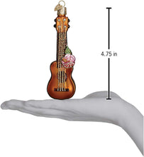 Load image into Gallery viewer, OLD WORLD CHRISTMAS UKULELE GLASS MUSICAL INSTRUMENT CHRISTMAS ORNAMENT 38040
