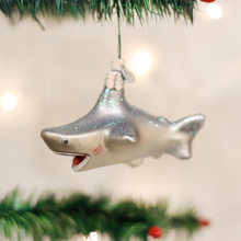 Load image into Gallery viewer, OLD WORLD CHRISTMAS SHARK NAUTICAL COASTAL GLASS CHRISTMAS ORNAMENT 12175
