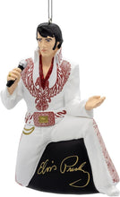 Load image into Gallery viewer, KURT ADLER 3.5" GLASS ELVIS PRESLEY HOLDING MIC &amp; SINGING XMAS ORNAMENT EP4241
