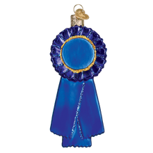 Load image into Gallery viewer, OLD WORLD CHRISTMAS BLUE RIBBON 1ST PLACE WINNER GLASS CHRISTMAS ORNAMENT 36223
