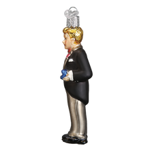 Load image into Gallery viewer, OLD WORLD CHRISTMAS BLONDE GROOM WEDDING GLASS CHRISTMAS ORNAMENT 24175
