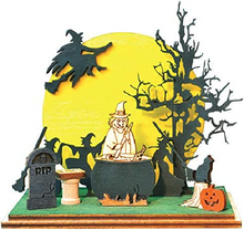 Load image into Gallery viewer, OLD WORLD CHRISTMAS GINGER COTTAGES WITCHES CONVENTION HALLOWEEN ORNAMENT 82010
