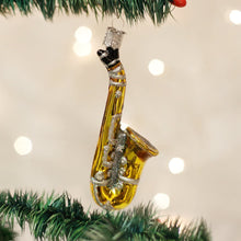 Load image into Gallery viewer, OLD WORLD CHRISTMAS SAXOPHONE MUSICAL INSTRUMENT GLASS CHRISTMAS ORNAMENT 38025
