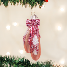 Load image into Gallery viewer, OLD WORLD CHRISTMAS BALLET TOE SHOES CLARA NUTCRACKER GLASS XMAS ORNAMENT 32120
