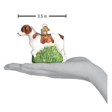Load image into Gallery viewer, OLD WORLD CHRISTMAS BRITTANY SPANIEL GLASS CHRISTMAS ORNAMENT 12330
