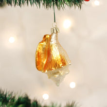 Load image into Gallery viewer, OLD WORLD CHRISTMAS GOLDEN SEASHELL GLASS NAUTICAL CHRISTMAS ORNAMENT 12178
