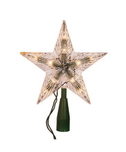 Load image into Gallery viewer, KURT ADLER 7" 5-POINT MULTI-FACETED CLEAR 10-LIGHT STAR XMAS DECORATION UL0124C
