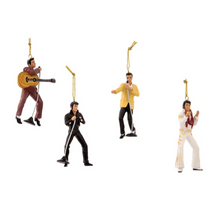 Load image into Gallery viewer, KURT ADLER 4 PIECE RESIN ELVIS PRESLEY CHRISTMAS ORNAMENT GIFT BOX SET EP2176

