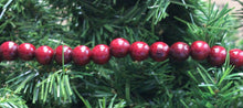 Load image into Gallery viewer, KURT S. ADLER 9' LONG 1/2" BURGUNDY WOOD BEAD GARLAND CHRISTMAS TREE GARLAND
