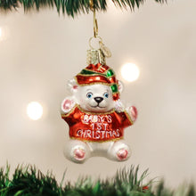 Load image into Gallery viewer, OLD WORLD CHRISTMAS BABY'S 1ST CHRISTMAS CHRISTMAS BEAR ORNAMENT 12093
