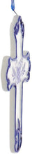 Load image into Gallery viewer, KURT ADLER SET OF 2  PORCELAIN DELFT BLUE CROSS CHRISTMAS ORNAMENTS J7314
