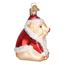 Load image into Gallery viewer, OLD WORLD CHRISTMAS CHRISTMAS HAM PIG FARM ANIMAL GLASS CHRISTMAS ORNAMENT 12130
