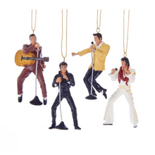 Load image into Gallery viewer, KURT ADLER 4 PIECE RESIN ELVIS PRESLEY CHRISTMAS ORNAMENT GIFT BOX SET EP2176
