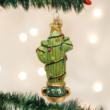 Load image into Gallery viewer, OLD WORLD CHRISTMAS CHRISTMAS CACTUS PLANT GLASS CHRISTMAS ORNAMENT 36074
