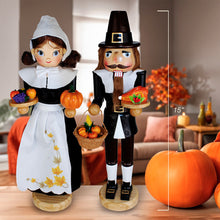 Load image into Gallery viewer, KURT ADLER 15" PILGRIM MAN &amp; WOMEN NUTCRACKER SET HOLIDAY DECORATION TH0421
