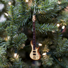 Load image into Gallery viewer, 5" NATURAL WOOD BASS GUITAR MUSICAL INSTRUMENT XMAS ORNAMENT GIFT BOXED OBG12NW
