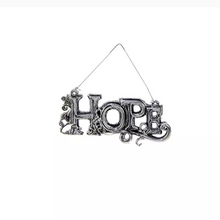 Load image into Gallery viewer, KURT ADLER ANTIQUE SILVER FINISH VINTAGE WORD "HOPE" CHRISTMAS ORNAMENT D2927
