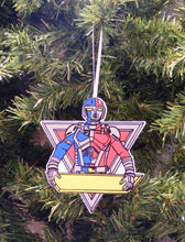 Load image into Gallery viewer, VINTAGE KSA BLUE &amp; RED VR TROOPER WOOD XMAS ORNAMENT

