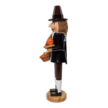 Load image into Gallery viewer, KURT ADLER 15" WOODEN THANKSGIVING PILGRIM NUTCRACKER HOLIDAY DECORATION TH0420

