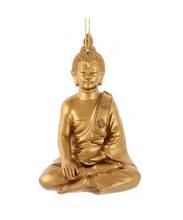 Load image into Gallery viewer, KURT ADLER 4.3" SHINY GOLD BUDDAH CHRISTMAS ORNAMENT D4234
