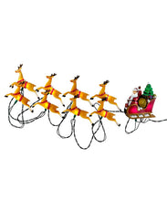Load image into Gallery viewer, KURT ADLER 11' SANTA SLED w/8 REINDEER 10-LIGHT SET NOVELTY LIGHTS UL1861
