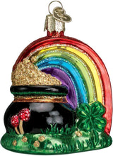 Load image into Gallery viewer, OLD WORLD CHRISTMAS POT OF GOLD LUCK OF THE IRISH GLASS CHRISTMAS ORNAMENT 36036
