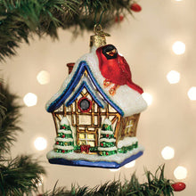 Load image into Gallery viewer, OLD WORLD CHRISTMAS CARDINAL BIRDHOUSE BLOWN GLASS CHRISTMAS ORNAMENT 16149
