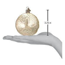Load image into Gallery viewer, OLD WORLD CHRISTMAS SAND DOLLAR GLASS NAUTICAL COASTAL CHRISTMAS ORNAMENT 12156

