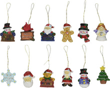 Load image into Gallery viewer, KURT ADLER 12 PC 1.25" RESIN PETITE TREASURES MINI XMAS ORNAMENT SET H9914-2
