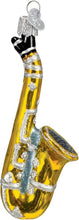 Load image into Gallery viewer, OLD WORLD CHRISTMAS SAXOPHONE MUSICAL INSTRUMENT GLASS CHRISTMAS ORNAMENT 38025
