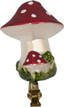 Load image into Gallery viewer, Kurt Adler 2-Piece Box Set Glass 4" Clip-On Mushroom Christmas Ornaments C1840
