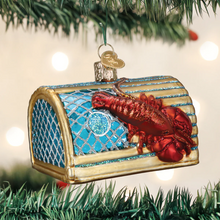 Load image into Gallery viewer, OLD WORLD CHRISTMAS LOBSTER TRAP GLASS CHRISTMAS NAUTICAL COASTAL ORNAMENT 44104
