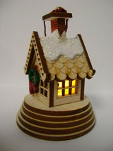 Load image into Gallery viewer, GINGER COTTAGES ELF COTTAGE w/ BATTERY &amp; LIGHT CHRISTMAS ORNAMENT GC001
