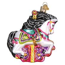 Load image into Gallery viewer, OLD WORLD CHRISTMAS CAROUSEL HORSE GLASS CHRISTMAS ORNAMENT 44112
