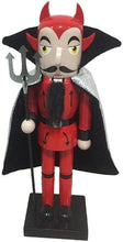 Load image into Gallery viewer, SANTA'S WORKSHOP 10" WOODEN DEVIL NUTCRACKER HALLOWEEN DECOR 70944
